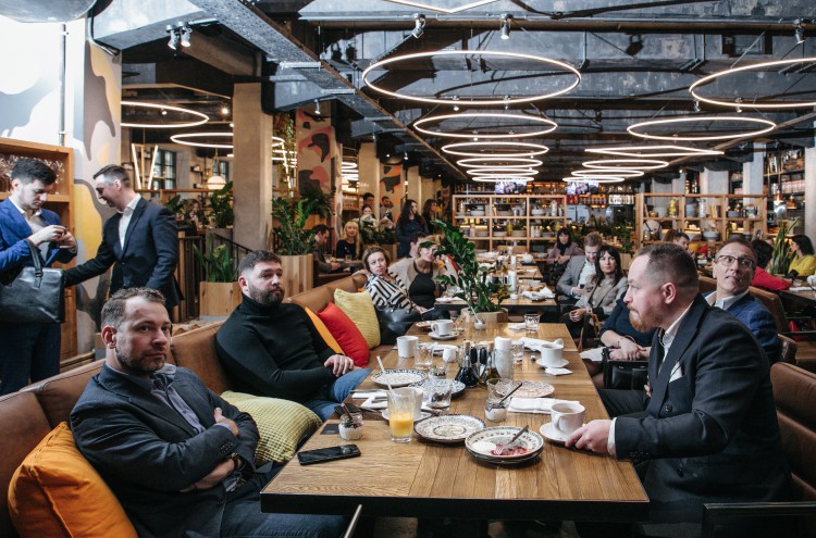 Breakfast meeting at the Syrovarnya restaurant